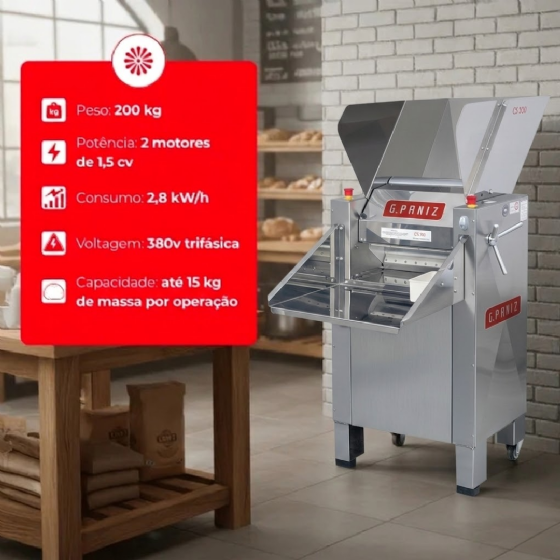 Cilindro Sovador CS 500 Total Inox 380v Trifásico Gpaniz