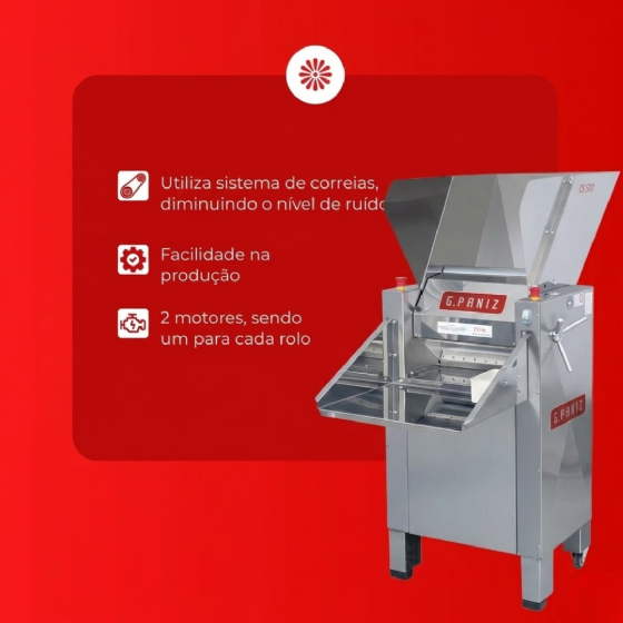 Cilindro Sovador CS 500 Total Inox 380v Trifásico Gpaniz