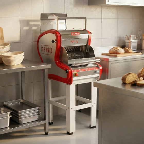 Fatiadeira De Pães Elétrica Automática FP 14 G2 Pedestal Epóxi 220v G Paniz