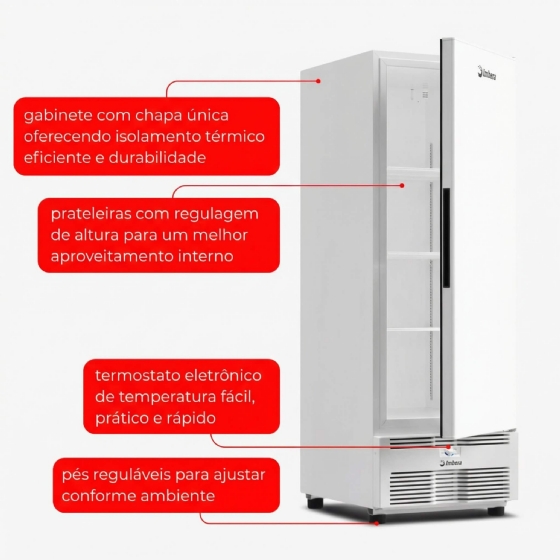 Freezer Vertical Tripla Ação 594 Litros Porta Sólida Branca EVZ21 MAX 220v Imbera