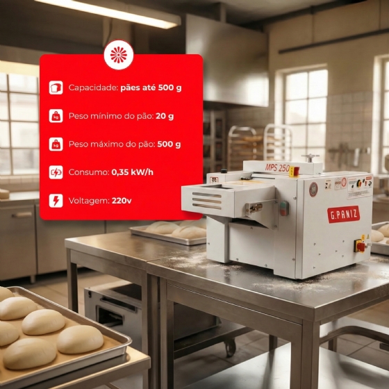 Modeladora de Pão MPS 250 Epóxi 220v G Paniz