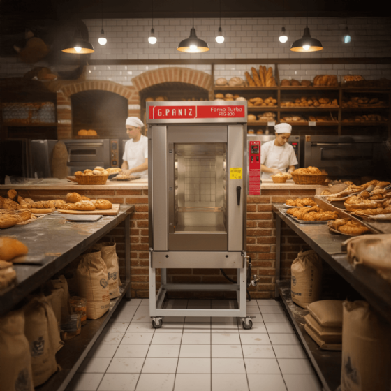 Forno Turbo 10 Esteiras à Gás GN FTG 300 G Paniz