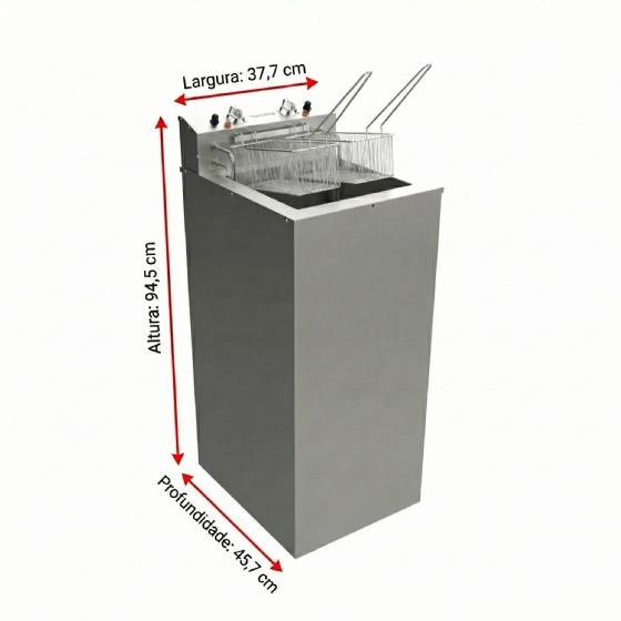 Fritadeira Elétrica Água e Óleo POWER 23 Litros 8000W Venâncio