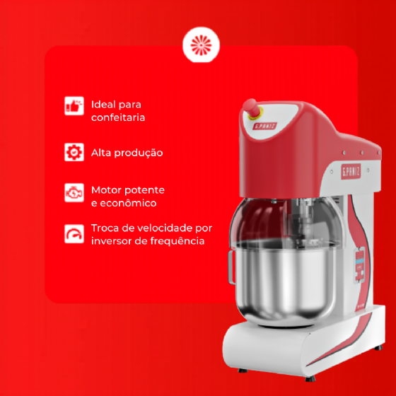 Batedeira Planetária 12 Litros BP 12 RP 110v G Paniz