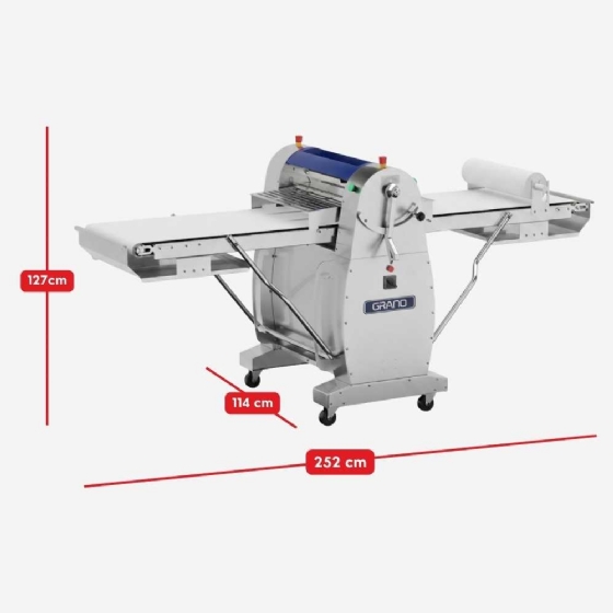 Cilindro Laminador De Massas Profissional Total Inox CLM600 220v Trifásico Grano