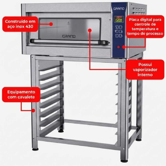 Forno Lastro Elétrico com Cavalete FL4060 220v Grano