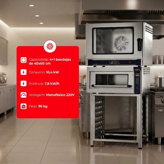 Forno Totem Due FCL4060 com Cavalete Grano