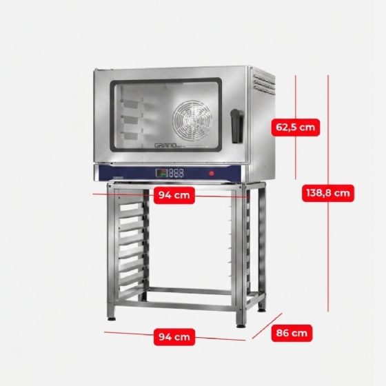 Forno Convector Elétrico Profissional Inox Com Cavalete FCV 40 Grano
