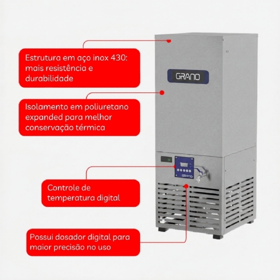 Resfriador de Água Profissional Inox RA100 Grano