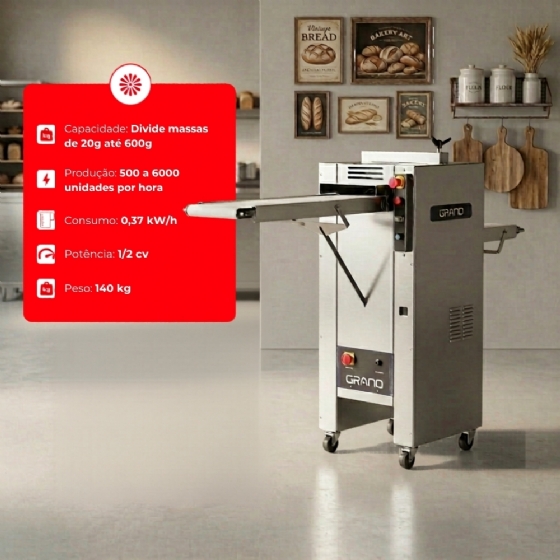 Divisora Volumétrica Automática Profissional Total Inox DVA03 Grano