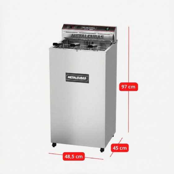 Fritador Água e Óleo Elétrico 25 Litros De Pedestal 220V Fao 25 800W Metalcubas