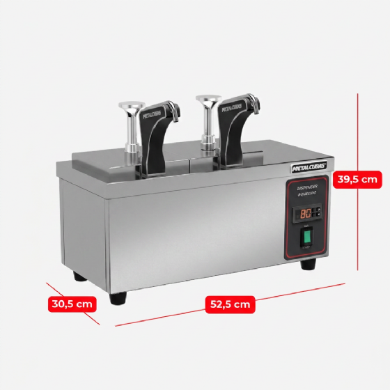 Dispenser Aquecido Profissional Inox 220v DA 02 Metalcubas
