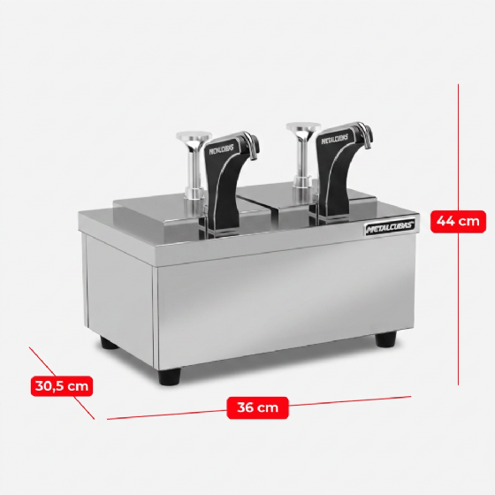 Dispenser Gelo Reutilizável Inox Profissional 220v DGR 02 Metalcubas