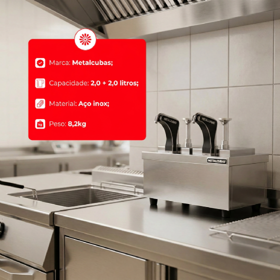 Dispenser Gelo Reutilizável Inox Profissional 220v DGR 02 Metalcubas