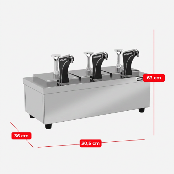 Dispenser Gelo Reutilizável Inox Profissional 220v DGR 03 Metalcubas