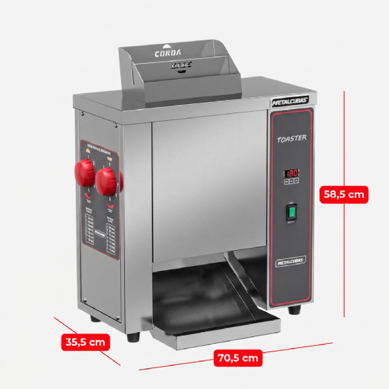Tostador De Pão Profissional 220v Inox TP 300 Metalcubas