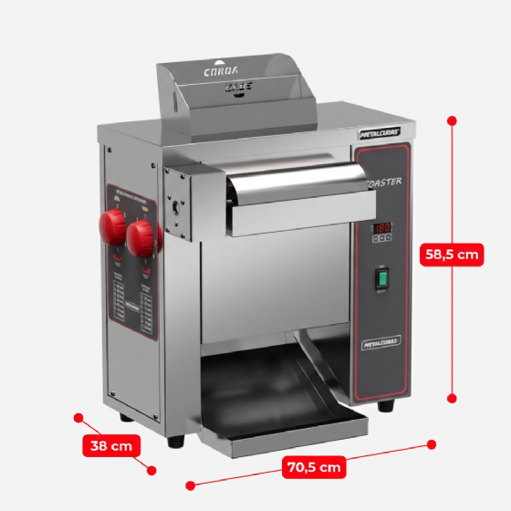 Tostador De Pão Com Mantegueira Profissional Inox 220v TP 300 M Metalcubas