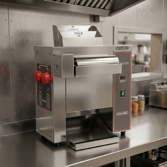 Tostador De Pão Com Mantegueira Profissional Inox 220v TP 300 M Metalcubas