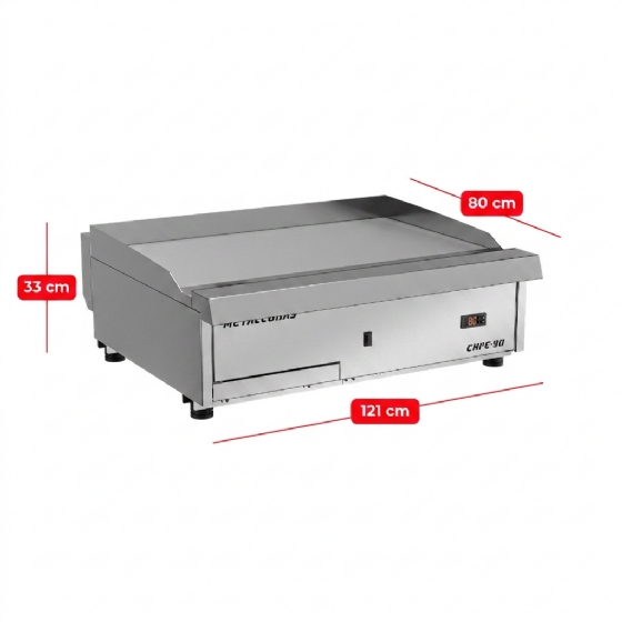 Chapa Bifeteira Premium 120 Cm Elétrica 220v CHPE 120 Metalcubas
