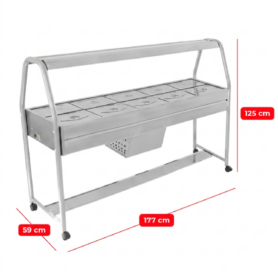 Buffet Refrigerado GN 1/2 65 SR10 Cinza 220V Ibet