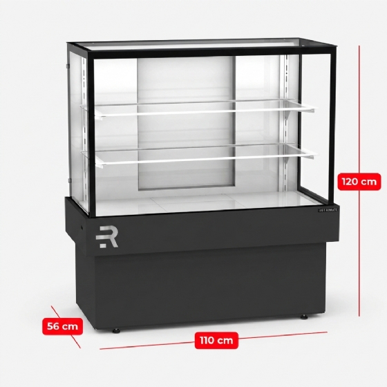 Balcão Expositor Seco Tampo de Vidro 1100 Vanguard Plus 220v Refrimate