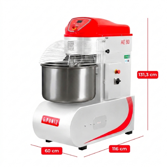 Amassadeira Espiral 2 Velocidades Epóxi 60 kg AE 60 G2 220v Trifásico G Paniz