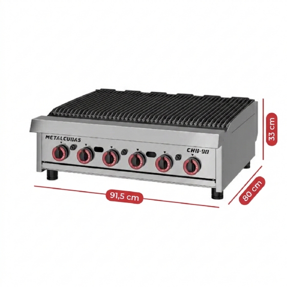 Char Broiler Premium a Gás 90 cm CHB 90 G2 Metalcubas