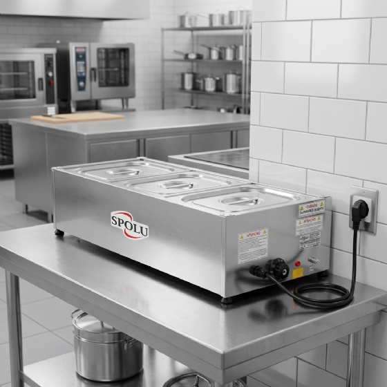 Rechaud Retangular Térmico em Inox 3 Cubas SPL-503 220v Spolu