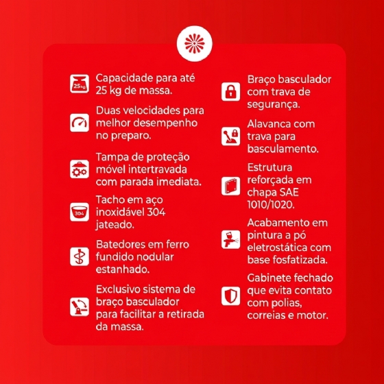 Amassadeira Basculante 2 Velocidades ASRBV 25 Venâncio