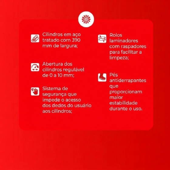 Cilindro Laminador de Bancada CL 390 Epóxi Bivolt G Paniz
