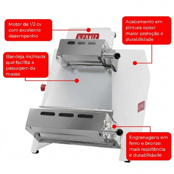 Modeladora de Pizza MDP 360 G2 Epóxi Bivolt G Paniz