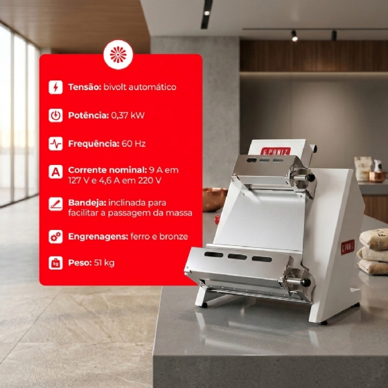 Modeladora de Pizza MDP 360 G2 Epóxi Bivolt G Paniz