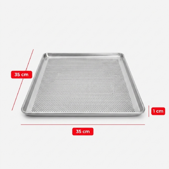 Bandeja Assadeira Perfurada 35 x 35 Alumínio Imeca
