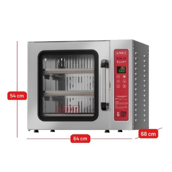 Forno Turbo de Convecção Com Vapor e Pedra Refratária FCVL 35 220v G Paniz