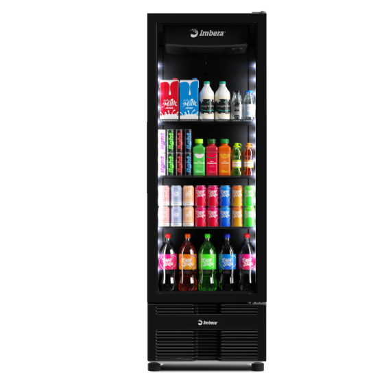 Refrigerador Vertical 569 Litros Porta de Vidro Full Black VRS19 Bivolt Inverter Imbera