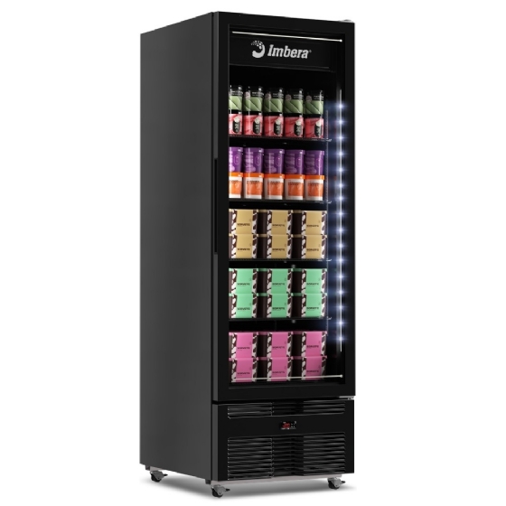 Freezer Vertical 558 Litros Porta de Vidro Full Black EVF19 220v Imbera