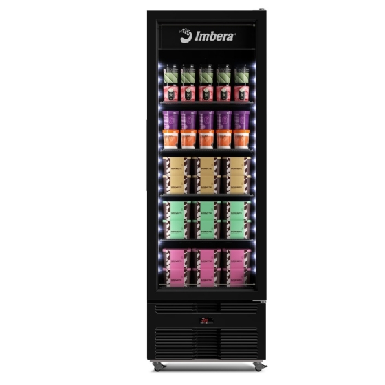 Freezer Vertical 558 Litros Porta de Vidro Full Black EVF19 220v Imbera
