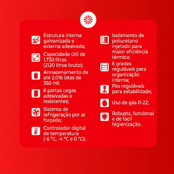 Câmara Cervejeira 6 Portas 6 KPTC STD 220v Klima