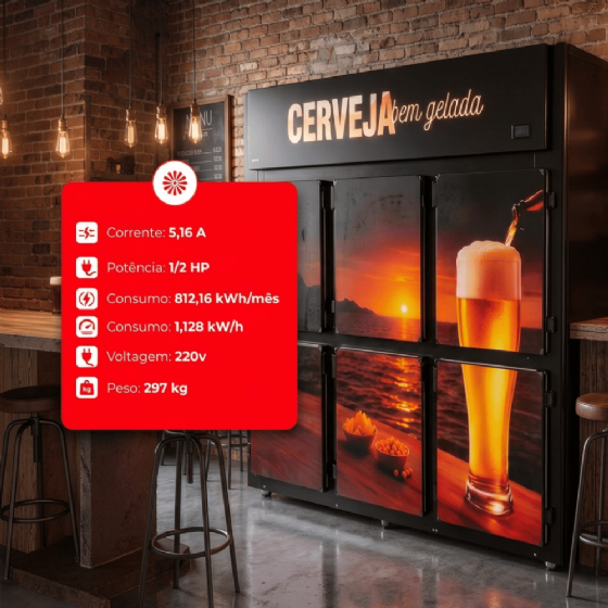 Câmara Cervejeira 6 Portas 6 KPTC STD 220v Klima