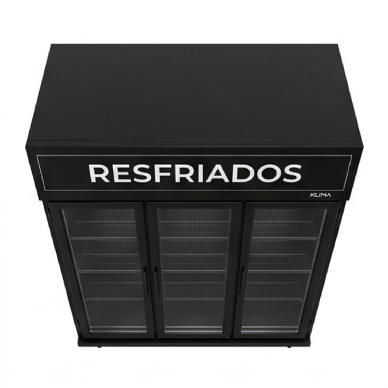 Expositor de Bebidas Frios e Laticínios 3 Portas Vidro 220v Klima