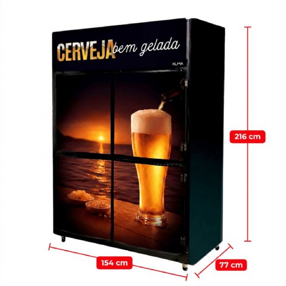 Mini Câmara Cervejeira 4 Portas 4 KPTC STD 220v Klima
