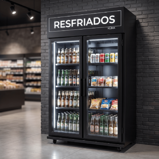 Expositor Refrigerado Practice Frios e Lacticínios 2 Portas 706 Litros 220v Klima