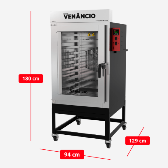 Forno Turbo Twister 10 Esteiras Elétrico FVT 10E 220V Monofásico Venâncio