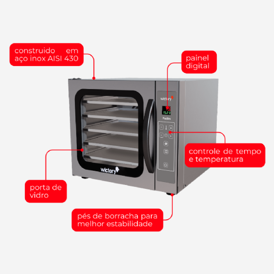 Forno Para Pudim WCPP-535 Inox 127v Wictory