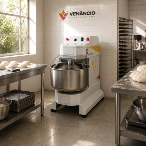 Amassadeira Espiral 2 velocidades 40kg VAEM40 Trifásica 220v Venâncio