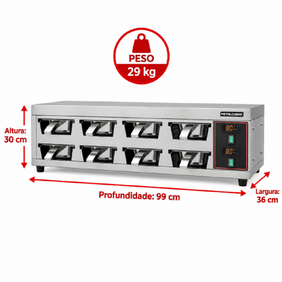 Conservador de Proteína 8 Cubas MCP 8 Centro 220v Metalcubas