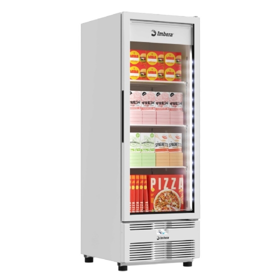Freezer Vertical Tripla Ação 597 Litros Porta de Vidro Branca EVZ21 MAX 220v Imbera