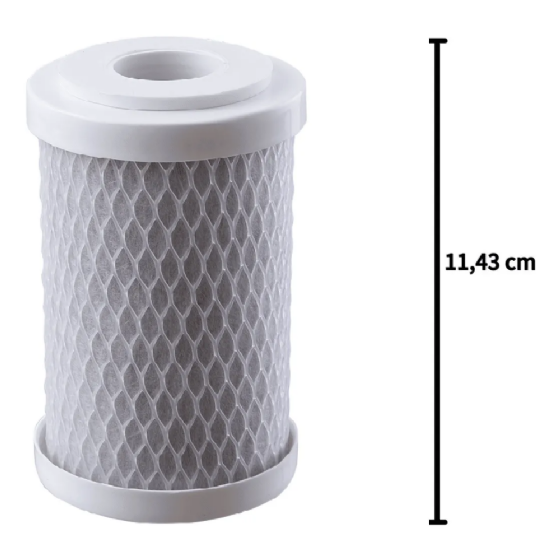 Refil para Filtro Para Água Carbon Block 4.1/2"/2,5"/HF