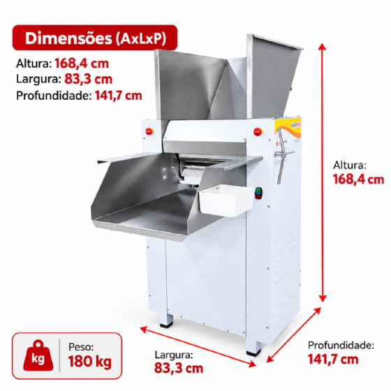 Cilindro Sovador 50 cm Inox CLISVT50NR Monofásico 220v Venâncio