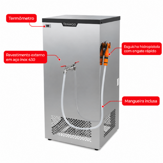 Recipiente Refrigerado Dosador de Água 100 Litros 220v Venâncio